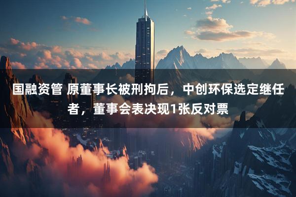 国融资管 原董事长被刑拘后，中创环保选定继任者，董事会表决现1张反对票