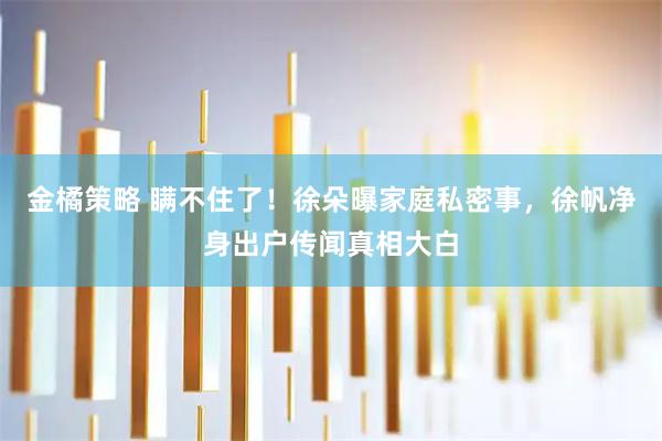 金橘策略 瞒不住了！徐朵曝家庭私密事，徐帆净身出户传闻真相大白